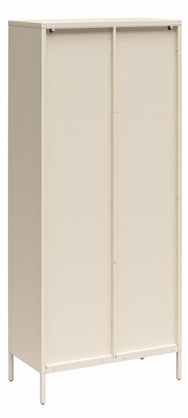 Kremowa metalowa witryna 80x186x40 cm Luna – Støraa