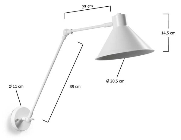 Biały kinkiet Dione – Kave Home