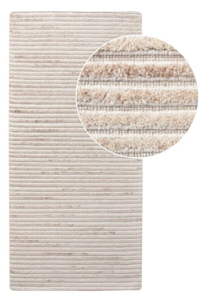 Kremowy wełniany chodnik tkany ręcznie 80x180 cm Mango – House Nordic