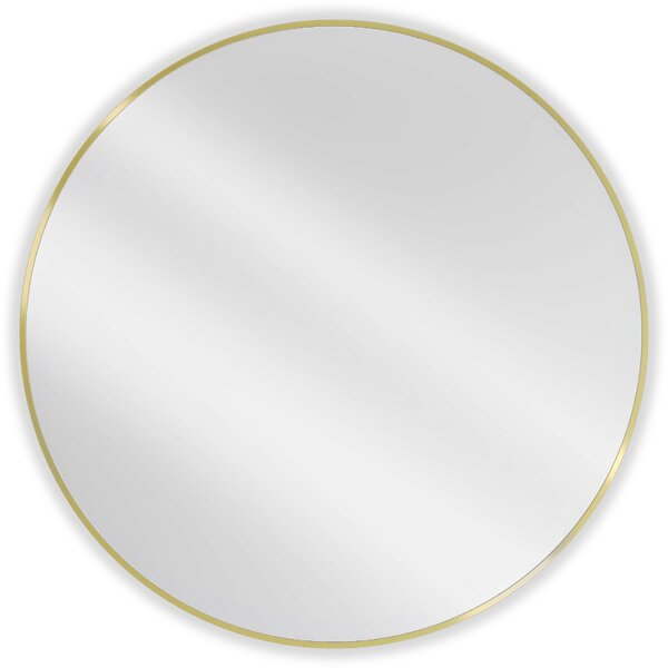 Mexen Loft lustro łazienkowe okragłe 100 cm, rama złota - 9850-100-100-000-50