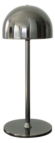 Ciemnoszara lampa stołowa LED ze zdalnym sterowaniem i metalowym kloszem (wysokość 30 cm) Tim – Sirius