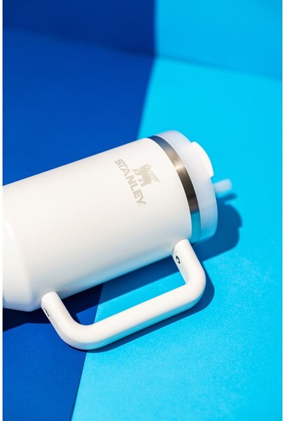 Biały termos ze słomką ze stali nierdzewnej 1,18 l Quencher H2.0 FlowState Tumbler Frost – Stanley