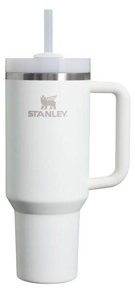Biały termos ze słomką ze stali nierdzewnej 1,18 l Quencher H2.0 FlowState Tumbler Frost – Stanley