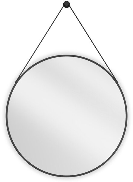 Mexen String lustro łazienkowe okragłe 70 cm, rama czarna - 9854-070-070-000-70