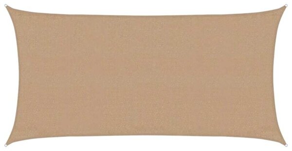 Żagiel przeciwsłoneczny, 160 g/m², kolor taupe, 3x6 m, hdpe