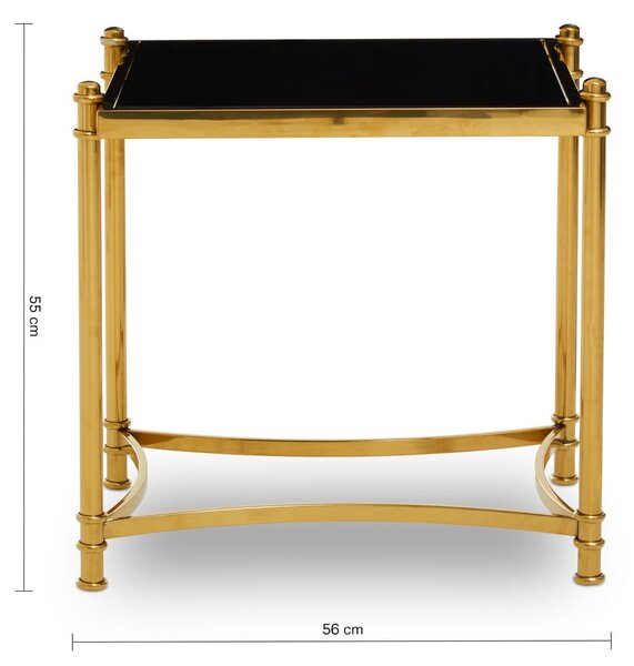 Stolik ze szklanym blatem 50x56 cm Ackley – Premier Housewares