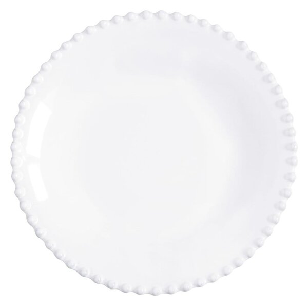 Biały głęboki talerz kamionkowy Costa Nova Pearl, ⌀ 24 cm