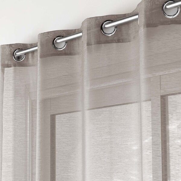 Brązowa firanka z woalu 140x240 cm Lissea – douceur d'intérieur