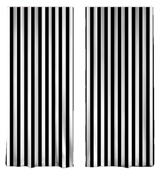 Czarno-białe zasłony zestaw 2 szt. 140x260 cm – Mila Home