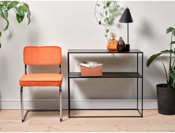 Pomarańczowe sztruksowe krzesło Rupert – Unique Furniture