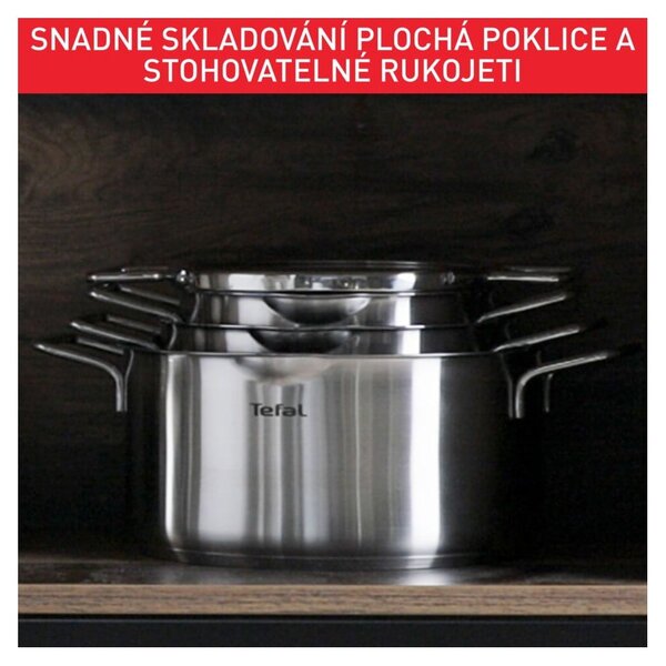 Zestaw garnków ze stali nierdzewnej 10 szt. – Tefal