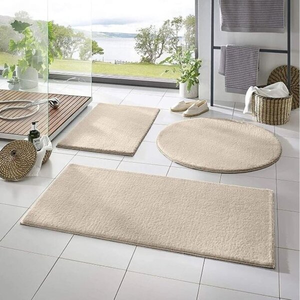 Szarobeżowe dywaniki łazienkowe zestaw 3 szt. 50x90 cm – Mila Home
