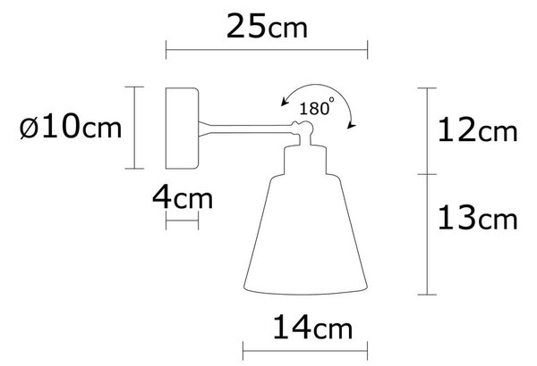 Turkusowy/w naturalnym kolorze kinkiet ø 14 cm Manavgat – Opviq lights
