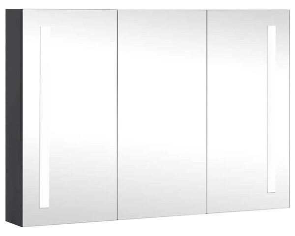 Szafka łazienkowa z lustrem i LED, 89x14x62 cm