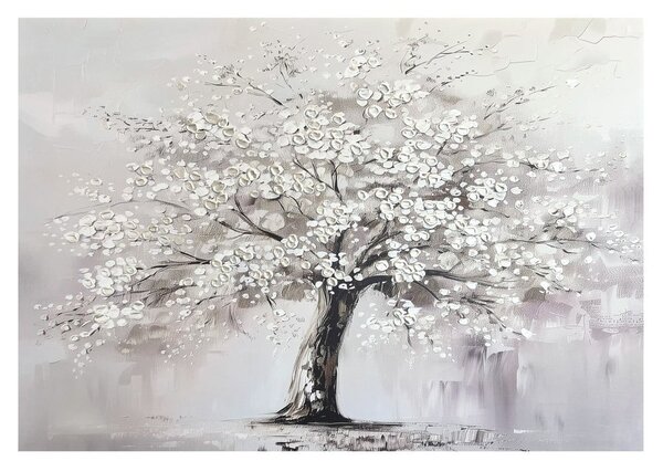 Obraz z ręcznie malowanymi elementami 70x100 cm White Tree – Styler