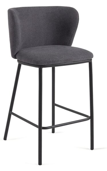 Ciemnoszary hoker (wysokość siedziska 65 cm) Ciselia – Kave Home