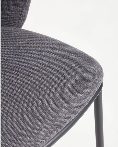 Ciemnoszary hoker (wysokość siedziska 65 cm) Ciselia – Kave Home