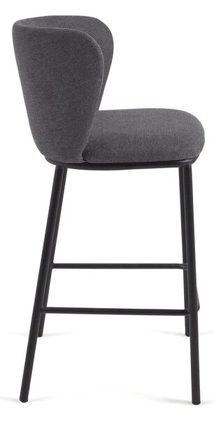 Ciemnoszary hoker (wysokość siedziska 65 cm) Ciselia – Kave Home