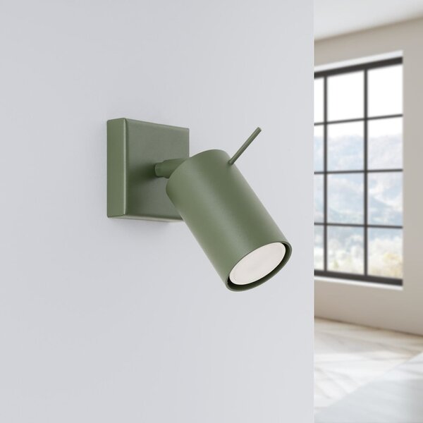 Zielona lampa punktowa 8x16 cm Etna – Sollux