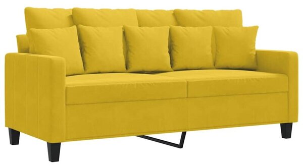 Sofa 2-osobowa, Å¼Ã³Åta, 140 cm, tapicerowana aksamitem