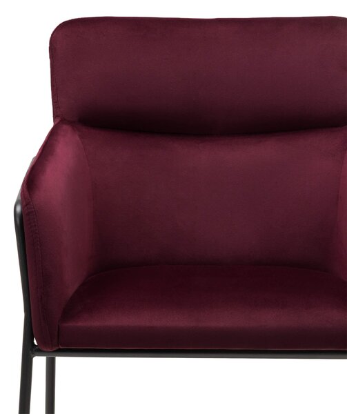 PROMOCJA Burgundzkie designerskie krzesło do jadalni HELSINKI VELVET II. jakość