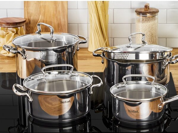 Zestaw garnków ze stali nierdzewnej 10 szt. DUETTO+ G719SA55 – Tefal