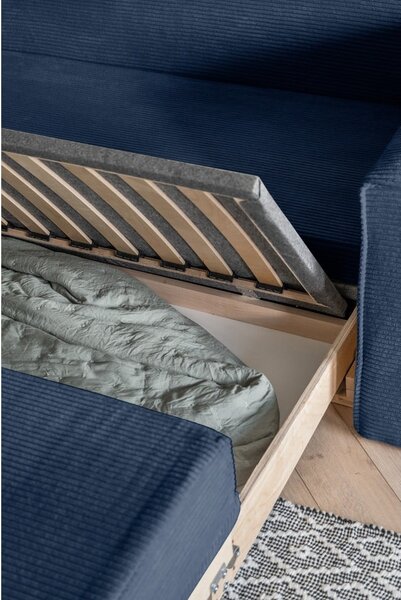 Ciemnoniebieska rozkładana sofa 168 cm Lucky Lucy – Miuform