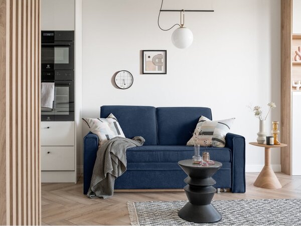 Ciemnoniebieska rozkładana sofa 168 cm Lucky Lucy – Miuform