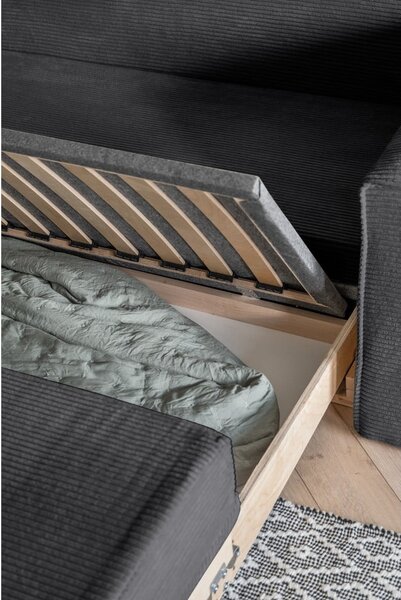 Ciemnoszara rozkładana sofa 168 cm Lucky Lucy – Miuform