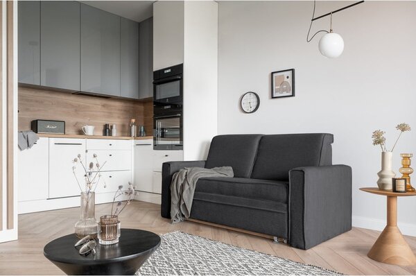 Ciemnoszara rozkładana sofa 168 cm Lucky Lucy – Miuform