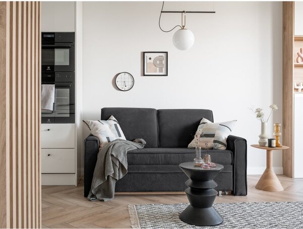 Ciemnoszara rozkładana sofa 168 cm Lucky Lucy – Miuform
