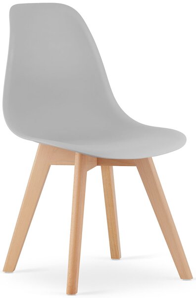Zestaw skandynawskich nowoczesnych krzeseł 4 szt. kolor szary - Lajos