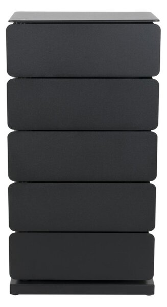 Czarna metalowa komoda 37x72x26 cm Joey – Spinder Design