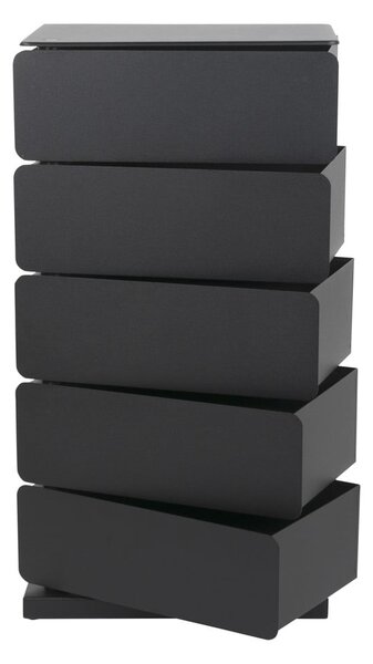 Czarna metalowa komoda 37x72x26 cm Joey – Spinder Design