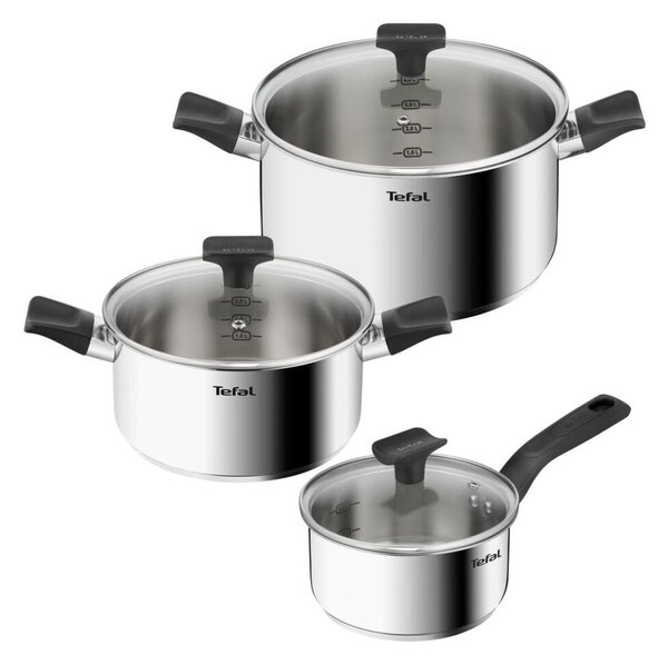 Zestaw garnków ze stali nierdzewnej 6 szt. Delicious B925S655 – Tefal