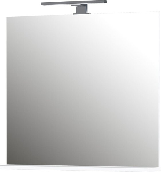 Lustro z oświetleniem/z półką ścienne 76x75 cm – Germania