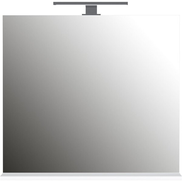 Lustro z oświetleniem/z półką ścienne 76x75 cm – Germania