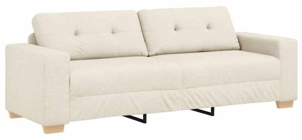 Sofa beÅ¼owy 221 x 78 x 80 cm tkanina lniana