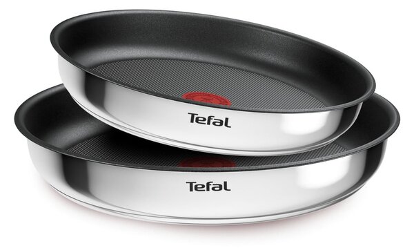 Patelnie zestaw 2 szt. z powłoką nieprzywierającą/z odpinaną rączką ze stali nierdzewnej ø 26 cm INGENIO Cook Eat L8813S75 – Tefal