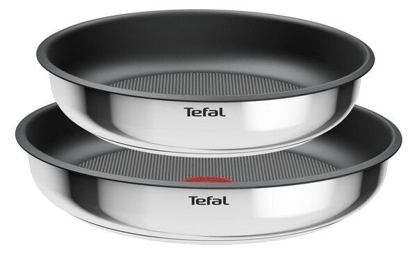 Patelnie zestaw 2 szt. z powłoką nieprzywierającą/z odpinaną rączką ze stali nierdzewnej ø 26 cm INGENIO Cook Eat L8813S75 – Tefal