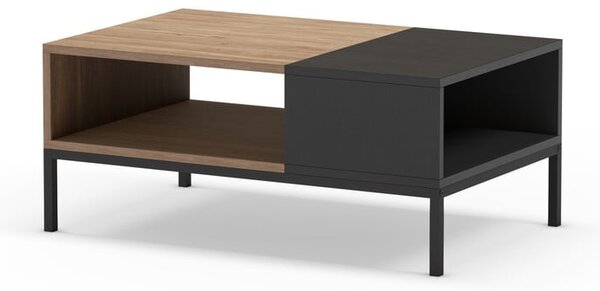 Czarno-naturalny stolik 56x90 cm Cailin – Marckeric