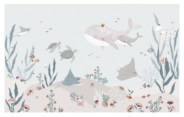 Tapeta dziecięca 400 cm x 248 cm Dreamy Seabed – Lilipinso
