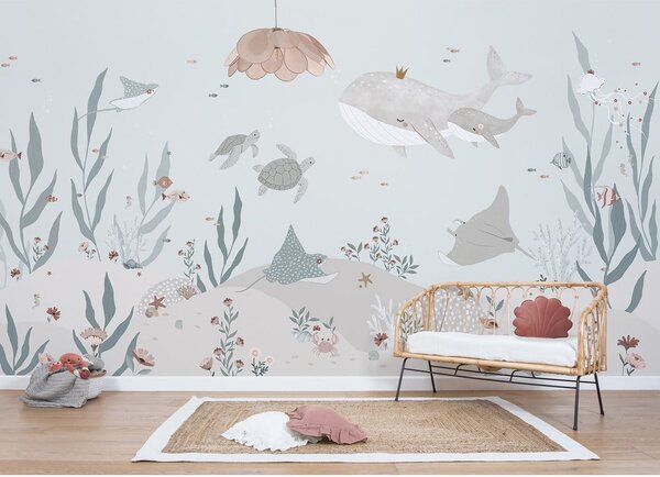 Tapeta dziecięca 400 cm x 248 cm Dreamy Seabed – Lilipinso