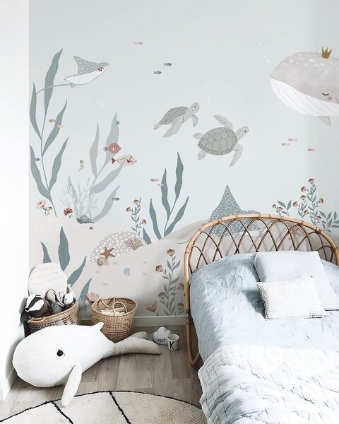 Tapeta dziecięca 400 cm x 248 cm Dreamy Seabed – Lilipinso