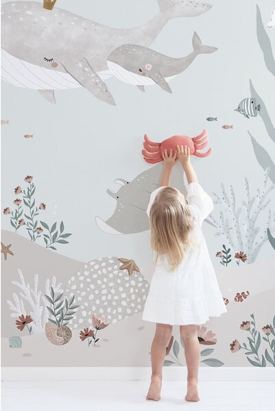 Tapeta dziecięca 400 cm x 248 cm Dreamy Seabed – Lilipinso
