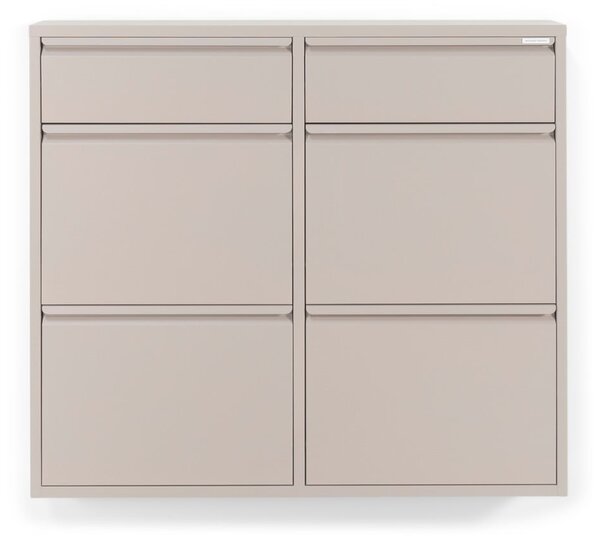 Szarobrązowa metalowa uchylna szafka na buty 98x86x15 cm Billy – Spinder Design