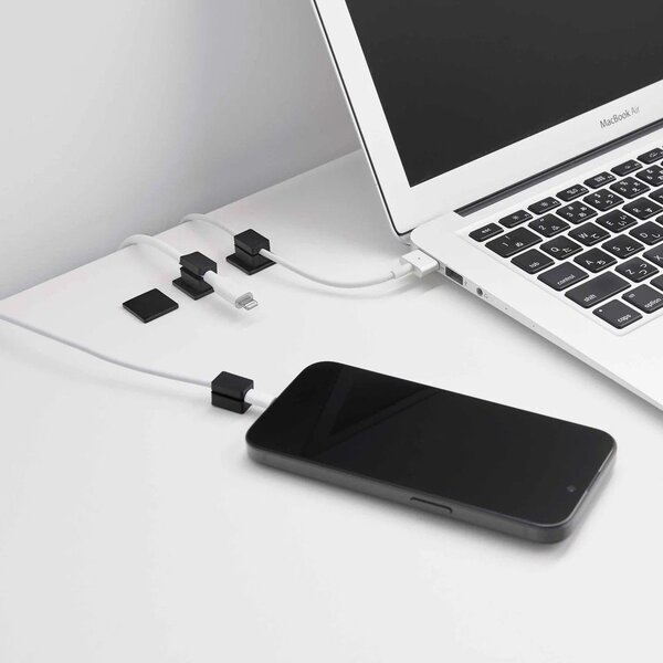 Czarne metalowe organizery zestaw 5 szt. na kable Smart – YAMAZAKI