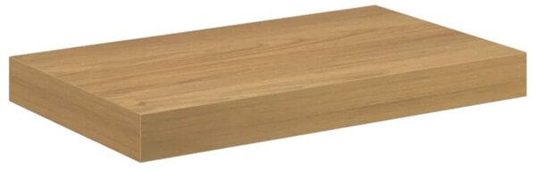 Nowoczesna półka ścienna z materiału drewnopochodnego, brązowa, 40 x 23,5 x 4 cm