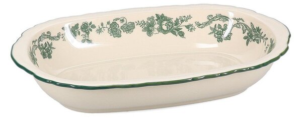 Zielony/w kolorze kości słoniowej porcelanowy talerz do serwowania Cyril – S|P Collection