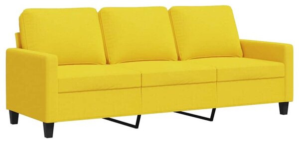 Sofa 3-osobowa, jasnoÅ¼Ã³Åta, 180 cm, tapicerowana tkaninÄ